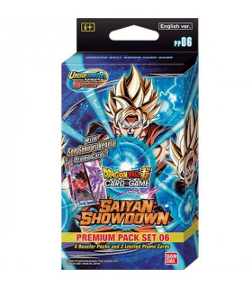 DRAGON BALL SUPER: UNISON WARRIOR 6 SAIYAN SHOWDOWN PREMIUM PACK SET