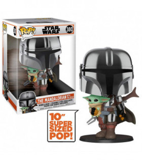 FUNKO POP! SUPER SIZED 380 THE MANDALORIAN WITH THE CHILD. STAR WARS THE MANDALORIAN