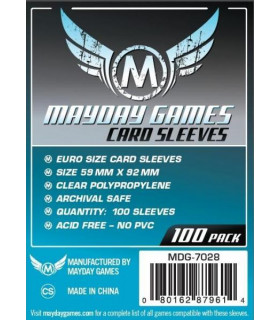 100 MAYDAY GAME CARD SLEEVES 59X92