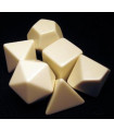 Chessex - Blank Polyhedral Dice Set - Ivory Colour