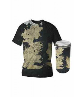 MAPA CAMISETA NEGRA CHICO T-XXL EDICION DELUXE GAME OF THRONES