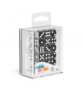 OAKIE DOAKIE DADOS D6 12MM MARBLE - NEGRO (36)