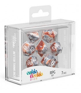 OAKIE DOAKIE DADOS RPG SET GEMIDICE - SILVER-RUST (7)