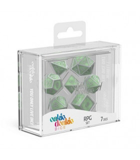 OAKIE DOAKIE DADOS RPG SET METAL GLOW IN THE DARK - DRUID'S BLAZE (7)