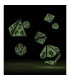 OAKIE DOAKIE DADOS RPG SET METAL GLOW IN THE DARK - DRUID'S BLAZE (7)