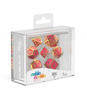 OAKIE DOAKIE DADOS RPG SET METAL GLOW IN THE DARK - GOLDEN PRINCESS (7)