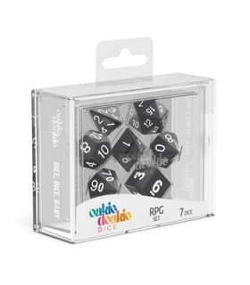 OAKIE DOAKIE DADOS RPG SET SOLID - NEGRO (7)