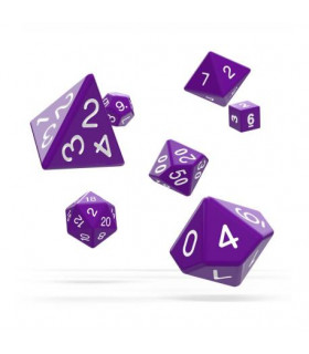 OAKIE DOAKIE DADOS RPG SET SOLID - PURPURA (7)