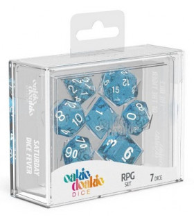 OAKIE DOAKIE DADOS RPG SET SPECKLED - AZUL CLARO (7)