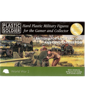 PLASTIC SOLDIER BRITISH 6PDR ANTI-TANK GUN AND LOYD CARRIER TOW