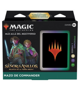 MTG SEÑOR DE LOS ANILLOS RELATOS DE LA TIERRA MEDIA BARAJA COMMANDER COMIDA Y COMUNIDAD ESPAÑOL