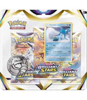 POKÉMON BRILLIANT STAR THREE BOOSTER BLISTER GLACEON (ENG)