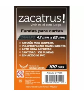 FUNDAS MINI ASIA TRANSPARENTES 43 X 65 MM (100 PACK) MINI CHIMERA MAYDAY