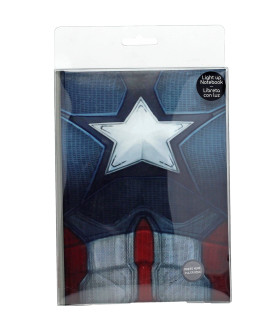CAPITAN AMERICA LIBRETA CON LUZ MARVEL CIVIL WAR