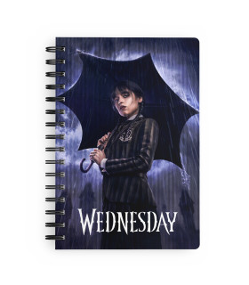 LIBRETA EFECTO 3D 30x21CM LLUVIA WEDNESDAY