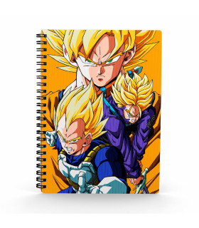LIBRETA EFECTO 3D 30x21CM SAIYANS DRAGON BALL Z