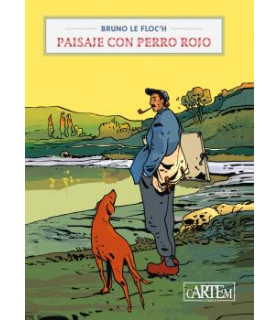PAISAJE CON PERRO ROJO