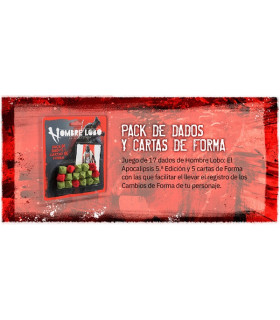 HOMBRE LOBO EL APOCALIPSIS PACK DE DADOS Y CARTAS DE FORMA