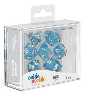 OAKIE DOAKIE DADOS RPG SET SPECKLED - AZUL CLARO (7)