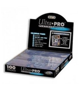 ULTRA PRO - PLATINUM POCKET PAGES 9-POCKET PLATINUM PAGE FOR STANDARD SIZE CARDS (11-HOLES)
