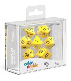 OAKIE DOAKIE DADOS RPG SET SOLID - AMARILLO (7)
