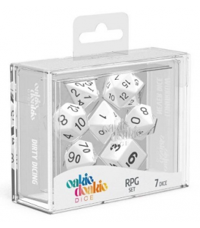 OAKIE DOAKIE DADOS RPG SET SOLID - BLANCO(7)
