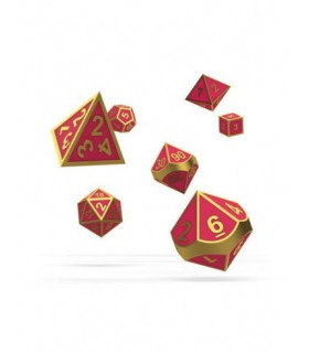 OAKIE DOAKIE DADOS RPG SET METAL GLOW IN THE DARK - GOLDEN PRINCESS (7)