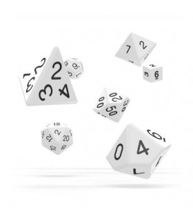OAKIE DOAKIE DADOS RPG SET SOLID - BLANCO (7)