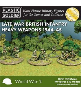 PLASTIC SOLDIER LATE WAR BRITISH INFANTRY HEAVY WEAPONS 1944-45