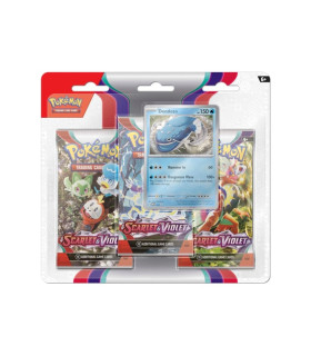 POKÉMON TCG BOOSTER 3 UNIDADES (24 BLISTER) ESCARLATA Y PÚRPURA DONZORO (ING)