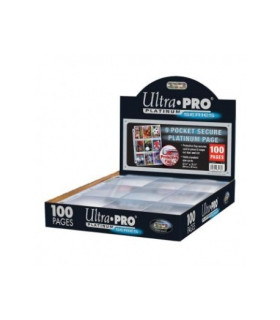 UP - SECURE PLATINUM - 9-POCKET PAGES (3 HOLE) DISPLAY (100 PAGES)