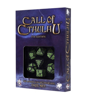 Q-WORKSHOP: CALL OF CTHULHU, 7TH EDITION PACK DADOS NEGRO & VERDE (7)