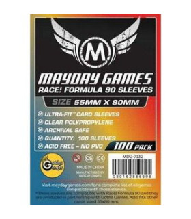 100 MAYDAY GAME SLEEVES 55X80