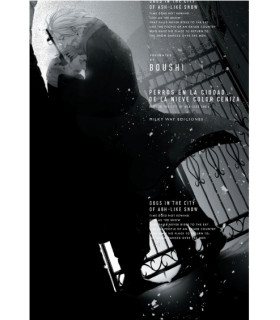 PERROS EN LA CUIDAD DE LA NIEVE COLOR CENIZA