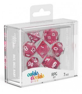 OAKIE DOAKIE DADOS RPG SETSPECKLED - ROSA (7)