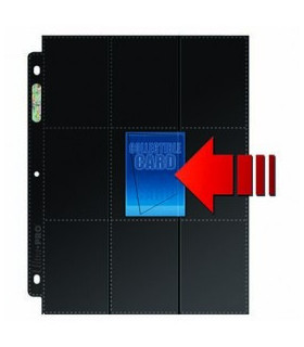 Ultra Pro - Platinum Pocket Pages 18-Pocket Platinum Side Load Page Black