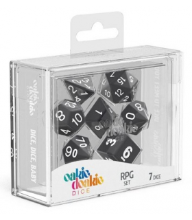 OAKIE DOAKIE DADOS RPG SET SOLID - NEGRO(7)
